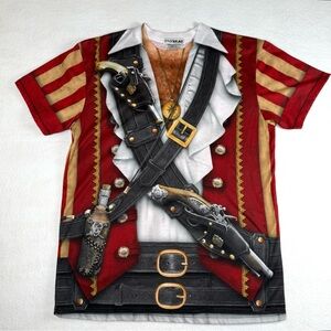 FAUX REAL Photorealistic Pirate Parrot T-shirt Halloween Costume Mens Size Small